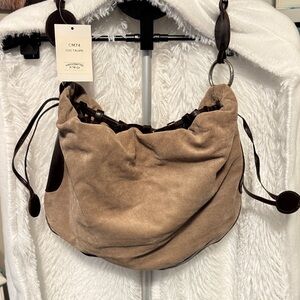 Carla Mancini Brown Suede Women's Bag